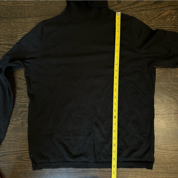 Talbots Women's Cotton Cowlneck Lightweight Black Sweater Size Large Petite - Picture 6 of 7